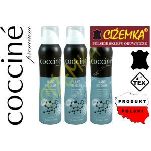 3x COCCINE 150 ml NANO DEZODORANT odświeżacz do BUTÓW