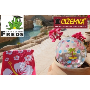 FREDS SWIM ACADEMY SUN & FUN SWIMTRAINER PIŁKA DO WODY DMUCHANA HIBISKUS 40 cm