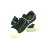 TRAMPKI TENISÓWKI WSUWANE BUTY DAMSKIE 016 1419 CZARNE z BIAŁĄ PODESZWĄ