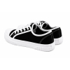 TRAMPKI WIĄZANE sneakersy MŁODZIEŻOWE 016 CZARNE z BIAŁĄ PODESZWĄ