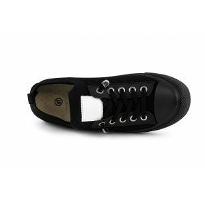 TENISÓWKI WSUWANE TRAMPKI sneakersy DAMSKIE 016 CZARNE z BIAŁĄ PODESZWĄ