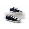 TRAMPKI KLASYCZNE WIĄZANE sneakersy DAMSKIE 016 JEANS z BIAŁĄ PODESZWĄ