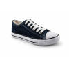 TRAMPKI KLASYCZNE WIĄZANE sneakersy DAMSKIE 016 JEANS z BIAŁĄ PODESZWĄ