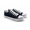 TRAMPKI KLASYCZNE WIĄZANE sneakersy DAMSKIE 016 JEANS z BIAŁĄ PODESZWĄ