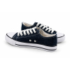 TRAMPKI KLASYCZNE WIĄZANE sneakersy DAMSKIE 016 JEANS z BIAŁĄ PODESZWĄ
