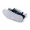 TRAMPKI KLASYCZNE WIĄZANE sneakersy DAMSKIE 016 JEANS z BIAŁĄ PODESZWĄ