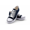 TRAMPKI KLASYCZNE WIĄZANE sneakersy DAMSKIE 016 JEANS z BIAŁĄ PODESZWĄ