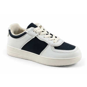 Damskie Sneakersy Biało-Czarne na Grubszej Podeszwie Sportowe Buty Casual 1418