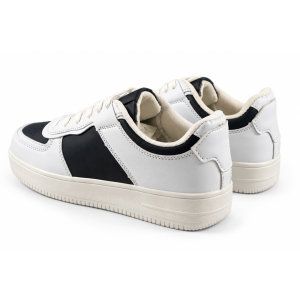 Damskie Sneakersy Biało-Czarne na Grubszej Podeszwie Sportowe Buty Casual 1418