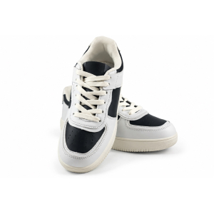 Damskie Sneakersy Biało-Czarne na Grubszej Podeszwie Sportowe Buty Casual 1418