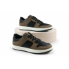 Damskie sneakersy MarioEmilio 1427 czekolada brązowo-czarne z kontrastową podeszwą model casual