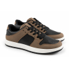Damskie sneakersy MarioEmilio 1427 czekolada brązowo-czarne z kontrastową podeszwą model casual