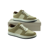 Damskie sneakersy MarioEmilio 1427 beżowo-khaki z kontrastową podeszwą model casual