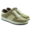 Damskie sneakersy MarioEmilio 1427 beżowo-khaki z kontrastową podeszwą model casual