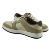 Damskie sneakersy MarioEmilio 1427 beżowo-khaki z kontrastową podeszwą model casual