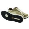 Damskie sneakersy MarioEmilio 1427 beżowo-khaki z kontrastową podeszwą model casual