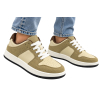 Damskie sneakersy MarioEmilio 1427 beżowo-khaki z kontrastową podeszwą model casual
