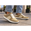 Damskie sneakersy MarioEmilio 1427 beżowo-khaki z kontrastową podeszwą model casual