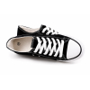 TRAMPKI KLASYCZNE WIĄZANE sneakersy MESKIE 016 CZARNE z BIAŁĄ PODESZWĄ
