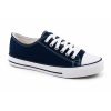 TRAMPKI KLASYCZNE WIĄZANE sneakersy MESKIE 016 GRANATOWE NAVY z BIAŁĄ PODESZWĄ