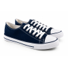 TRAMPKI KLASYCZNE WIĄZANE sneakersy MESKIE 016 GRANATOWE NAVY z BIAŁĄ PODESZWĄ