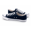 TRAMPKI KLASYCZNE WIĄZANE sneakersy MESKIE 016 GRANATOWE NAVY z BIAŁĄ PODESZWĄ